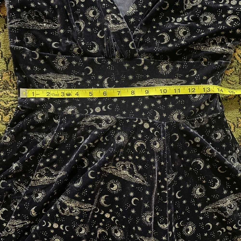 Collectif Trixie Celestial Velvet Swing Dress NWT - Picture 5 of 8